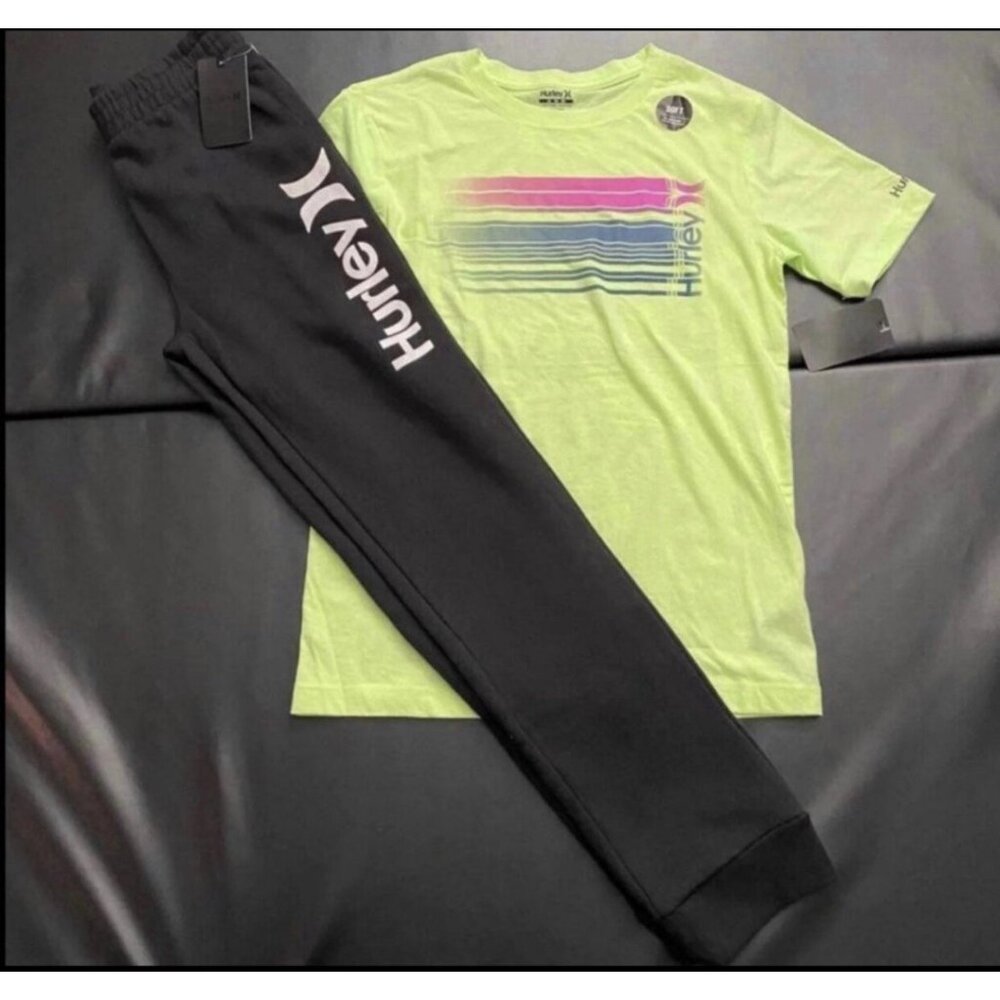 NWT Hurley Jogger & Tee Set Boys Youth Size XL